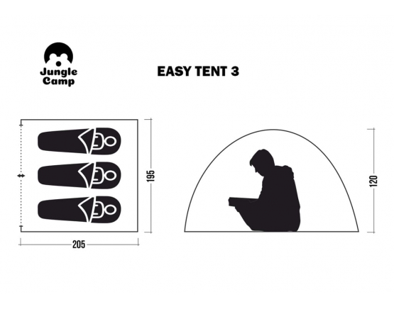 Летняя палатка JUNGLE CAMP Easy Tent 3